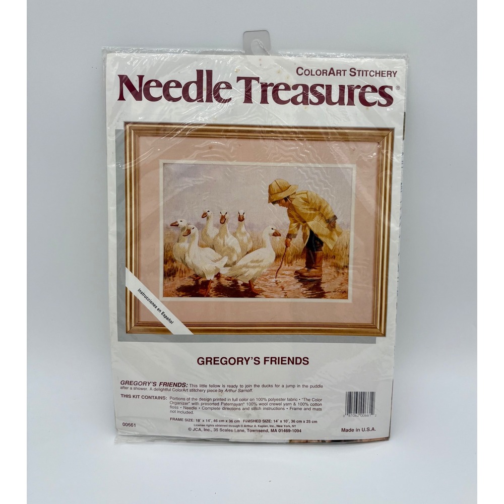 Needle Treasures Gregory's Friends Crewel Kit Arthur Sarnoff Ducks 00661 NEW